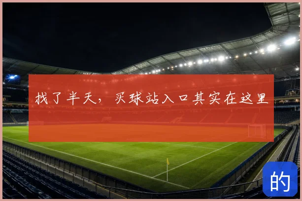 找了半天，买球站入口其实在这里